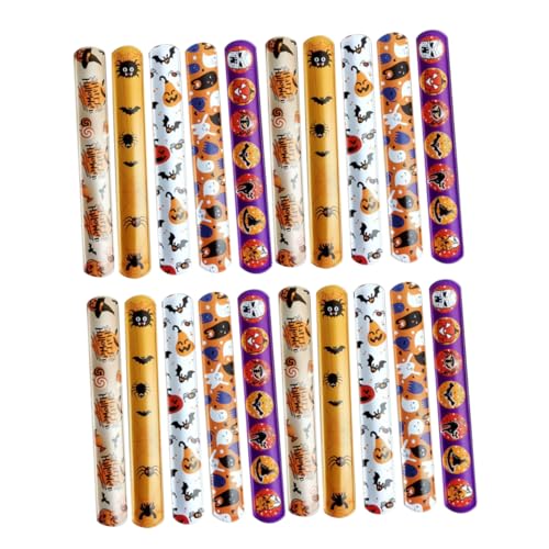 POPETPOP 96Stücke Teiliges Halloween Slap Armband für Spaßige Kreative Armbänder Kürbisdesign Halloween Partys und Mitgebsel POPETPOP 96Stücke Teiliges Halloween Slap Armband für Spaßige Kreative Armbänder Kürbisdesign Halloween Partys und Mitgebsel von POPETPOP
