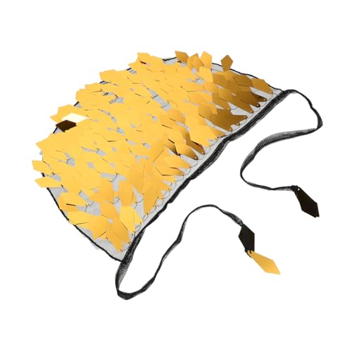 POPETPOP Bauchtanz Schleier mit Pailletten Damen Tanzschal Maske Ethno Stil Karneval Cosplay Verstellbar Weiches Material für Bühne Party von POPETPOP
