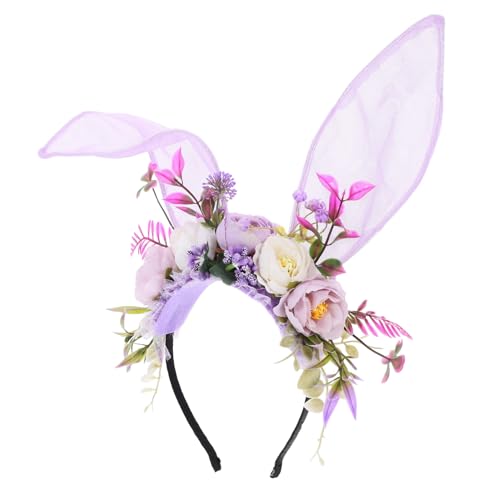 POPETPOP Bunny Ear Haarreif mit Pflanzlichen Samtblumen Realistische Hasenohren Stirnband für Frauen Vielseitiges Bunny Cosplay Zubehör für Party Karneval und Ostern POPETPOP Bunny Ear Haarreif mit Pflanzlichen Samtblumen Realistische Hasenohren Stirnband für Frauen Vielseitiges Bunny Cosplay Zubehör für Party Karneval und Ostern von POPETPOP
