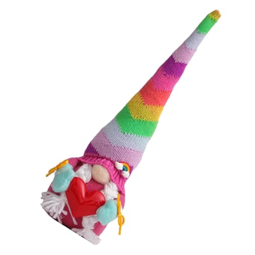 POPETPOP Bunte Gestrickte Faceless Puppe mit Hohem Hut Niedliche Dekofigur für Zuhause Liebevoll Handgefertigt Warmes und Weiches Material als und Wohnaccessoire POPETPOP Bunte Gestrickte Faceless Puppe mit Hohem Hut Niedliche Dekofigur für Zuhause Liebevoll Handgefertigt Warmes und Weiches Material als und Wohnaccessoire von POPETPOP