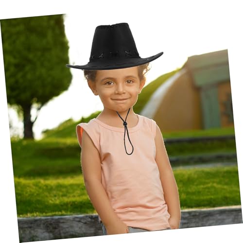 POPETPOP Cowboyhut Westernhut UV Schutz Verstellbar Unisex Cowgirl Party Kostüm Zubehör für Jungen Mädchen Festival Accessoire von POPETPOP
