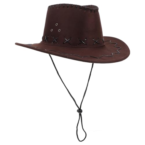 POPETPOP Cowboyhut für Cowboyhut für Jungen kleiner Cowboyhut Cowgirl-Hut für Westernhut für Cowboyhüte für Mädchen-Cowgirl-Hut Polyester Coffee POPETPOP Cowboyhut für Cowboyhut für Jungen kleiner Cowboyhut Cowgirl-Hut für Westernhut für Cowboyhüte für Mädchen-Cowgirl-Hut Polyester Coffee von POPETPOP