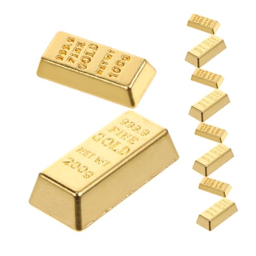 POPETPOP 10stücke Teiliges Miniatur Modell Realistische Goldziegel Für Puppenhäuser Bastelprojekte Und Kreative Fotografie-Requisiten Aus Langlebigem Metall POPETPOP 10stücke Teiliges Miniatur Modell Realistische Goldziegel Für Puppenhäuser Bastelprojekte Und Kreative Fotografie-Requisiten Aus Langlebigem Metall von POPETPOP