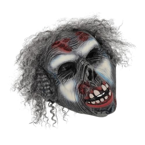 POPETPOP Creepy Halloween Maske Vollkopf aus Nylon und Weichem Material Atmungsaktive Gruselige Kopfbedeckung für Halloween Party Karneval und Cosplay Angenehm Tragbar für Erschrecken und POPETPOP Creepy Halloween Maske Vollkopf aus Nylon und Weichem Material Atmungsaktive Gruselige Kopfbedeckung für Halloween Party Karneval und Cosplay Angenehm Tragbar für Erschrecken und von POPETPOP