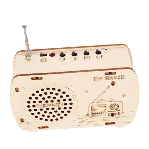 POPETPOP DIY Holzfunkbau für Elektronik Bausatz zum Lernen von Wissenschaft und Technik Kreatives Basteln für Jungen und Materialien und Werkzeug Perfektes von POPETPOP