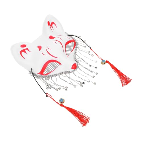 POPETPOP Delikate Fox Cosplay Maske mit Funkelnden Strasssteinen Leichte Party und Maskenball Masquerade Komfortabel für Halloween Kostüm und Tanzveranstaltungen von POPETPOP