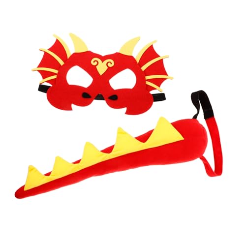 POPETPOP Dinosaurier Kostüm mit Maske und Leichtes Bequemes Cosplay Zubehör für Dino Mottoparty Geburtstagsfeier Halloween und Tier Kostümspiele Kreatives Performance Prop von POPETPOP