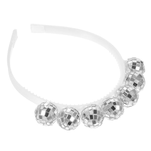 POPETPOP Disco Ball Haarschmuck Damen Spiegelkugel Stirnband Leichtes Party Ornament Weihnachten Karneval Requisite Retro Mottoparty Accessoire POPETPOP Disco Ball Haarschmuck Damen Spiegelkugel Stirnband Leichtes Party Ornament Weihnachten Karneval Requisite Retro Mottoparty Accessoire von POPETPOP