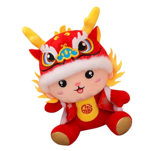POPETPOP Drachenfigur Plüsch ausgestopft Puppe Süßes Stofftier chinesische Neujahrsdekorationen Drache Drachenspielzeug im chinesischen Stil chinesische neujahrsfigur PP Baumwolle rot POPETPOP Drachenfigur Plüsch ausgestopft Puppe Süßes Stofftier chinesische Neujahrsdekorationen Drache Drachenspielzeug im chinesischen Stil chinesische neujahrsfigur PP Baumwolle rot von POPETPOP