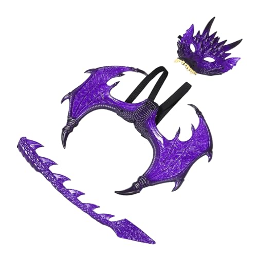 POPETPOP Drachenflügel Kostüm Set für Cosplay Maske für Halloween Geburtstagsfeiern Schultheateraufführungen Kreatives Rollenspiel für Jungen POPETPOP Drachenflügel Kostüm Set für Cosplay Maske für Halloween Geburtstagsfeiern Schultheateraufführungen Kreatives Rollenspiel für Jungen von POPETPOP