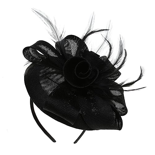 POPETPOP Eleganter Federhaarreif mit Bogenblume Kreative Kopfbedeckung für Partys Maskenbälle Festliche Anlässe Einzigartiger Haarschmuck für Damen Vielseitig Tragbar POPETPOP Eleganter Federhaarreif mit Bogenblume Kreative Kopfbedeckung für Partys Maskenbälle Festliche Anlässe Einzigartiger Haarschmuck für Damen Vielseitig Tragbar von POPETPOP