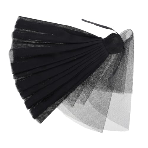 POPETPOP Elegantes Schwarzes Puppen Hochzeitskleid mit Großem Schleier Fein Verarbeitetes Brautkleid für Puppen Einzigartiges Design für Festliche Anlässe und Tanzkleidung von POPETPOP