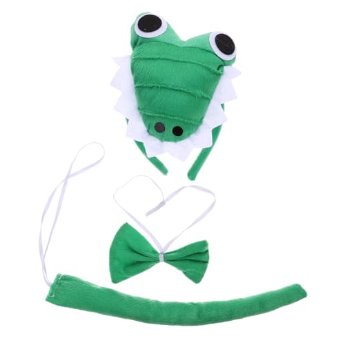 POPETPOP Flauschiges Krokodil Kostüm Set mit Stirnband und Fliege Leichtes Tierkostüm für Cosplay Festival und Partyzubehör für Erwachsene POPETPOP Flauschiges Krokodil Kostüm Set mit Stirnband und Fliege Leichtes Tierkostüm für Cosplay Festival und Partyzubehör für Erwachsene von POPETPOP