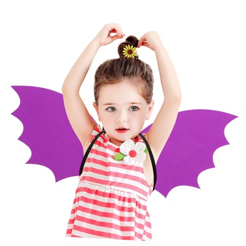 POPETPOP Fledermausflügel Kostümset aus Vliesstoff Flügel für Jahre Halloween Cosplay Party Tanz Performance Realistisch Gestaltete Verkleidung für Mädchen Karneval und Fotorequisiten von POPETPOP