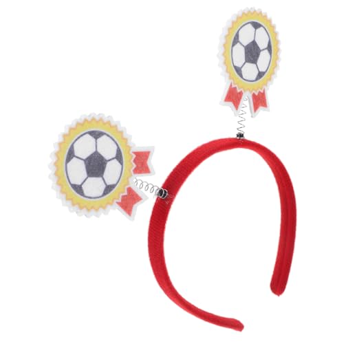 POPETPOP Fußball-fan-stirnband Männer Stirnbänder Mit Fußballmotiven Fußball-haarband Sportstirnband Kopfbedeckung Mit Fußballmotiv Fußballhaarband Party-kopfschmuck Rot Plastik von POPETPOP