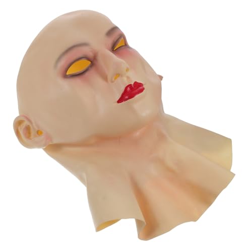 POPETPOP Glatze für Erwachsene Elastische Reißfeste Vollkopfmaske Realistische Nackte Weibliche Kopfbedeckung für Halloween Karneval Kostümparty und Cosplay POPETPOP Glatze für Erwachsene Elastische Reißfeste Vollkopfmaske Realistische Nackte Weibliche Kopfbedeckung für Halloween Karneval Kostümparty und Cosplay von POPETPOP