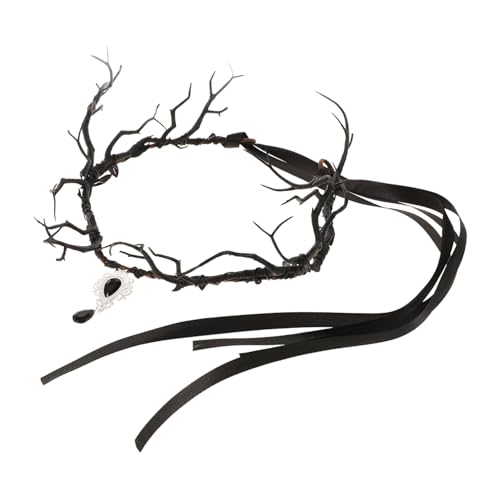 POPETPOP Gothic Antler Headpiece Schwarz Faltbar Handgefertigt Blumenkrone Waldelfe Kostüm Halloween Cosplay Party Accessoire POPETPOP Gothic Antler Headpiece Schwarz Faltbar Handgefertigt Blumenkrone Waldelfe Kostüm Halloween Cosplay Party Accessoire von POPETPOP