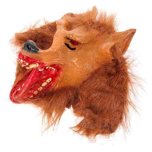 POPETPOP Gruselige Wolfsmaske für Halloween Dekorative Tiermaske mit Realistischem Design Cosplay und Partys Leicht Tragbar und Langlebig für Tier Themenfeste POPETPOP Gruselige Wolfsmaske für Halloween Dekorative Tiermaske mit Realistischem Design Cosplay und Partys Leicht Tragbar und Langlebig für Tier Themenfeste von POPETPOP