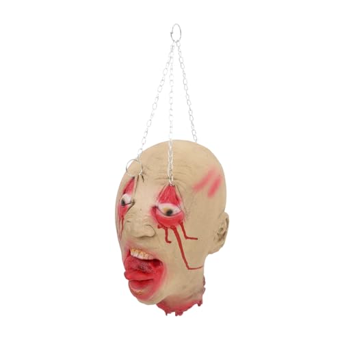 POPETPOP Gruseliger Hängender Kopf für Halloween Dekoration Realistische Spukhaus Requisite Wiederverwendbar für Partys und Bühnenaufführungen für Gruselatmosphäre von POPETPOP