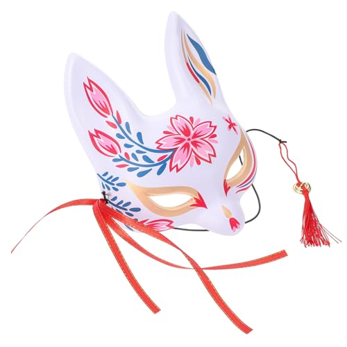POPETPOP Halbgesichtige Japanische Fuchsmaske mit Kirschblüten Design Leichte Cosplay Maske für Halloween Partyzubehör Maskerade und Festliche Kostümveranstaltungen POPETPOP Halbgesichtige Japanische Fuchsmaske mit Kirschblüten Design Leichte Cosplay Maske für Halloween Partyzubehör Maskerade und Festliche Kostümveranstaltungen von POPETPOP