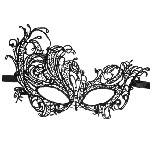 POPETPOP Halbgesichts Spitzenmaske Damen Party Karneval Halloween Maske mit Stoffband Leichte Komfortable Augenmaske für Maskenbälle und Kostümfeste POPETPOP Halbgesichts Spitzenmaske Damen Party Karneval Halloween Maske mit Stoffband Leichte Komfortable Augenmaske für Maskenbälle und Kostümfeste von POPETPOP