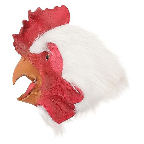 POPETPOP Halloween Cosplay Hahnenmaske Lustige Kopfbedeckung für Kostümpartys Maskeraden und Feiern für Halloween Karneval und Festivals von POPETPOP
