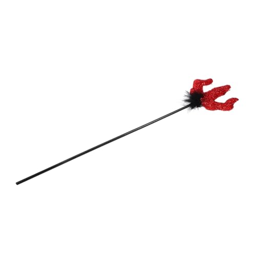 POPETPOP Halloween Cosplay Teufelsgabel Party Deko Prop Leichtes Rotes Dämonen Requisit für Masquerade und Bühnenauftritte Komfortabler Griff Tragbar für Kostümfeste und Karneval von POPETPOP