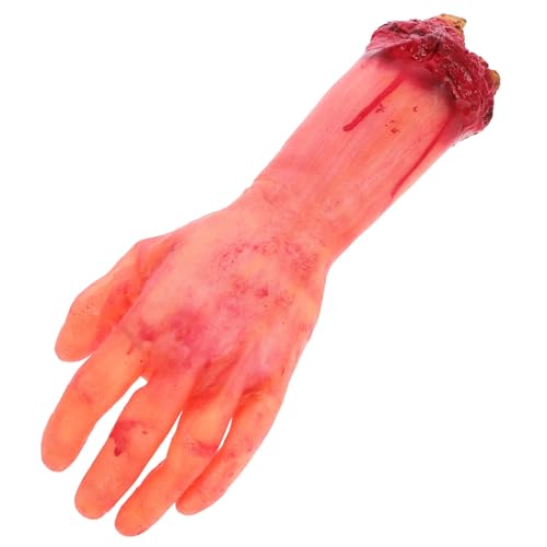 POPETPOP Halloween Deko Realistische Blutige Hand Attrappe Halloween Party Scherzartikel Gruseliges Horror Requisit und Mottopartys von POPETPOP