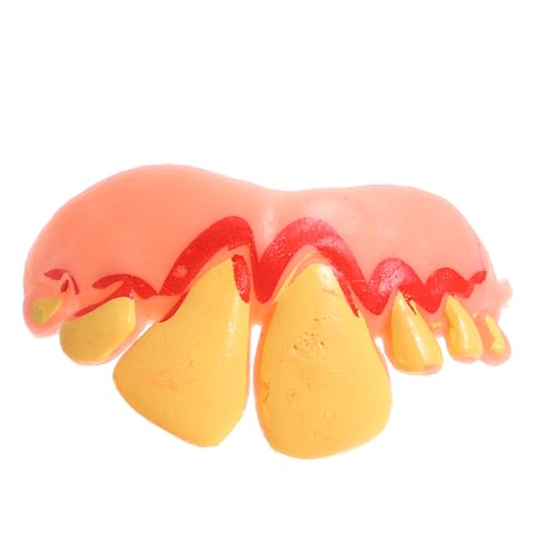 POPETPOP Halloween Fake Teeth Prop aus Langlebigem Kunststoff Einzigartiges Design für Party Cosplay und Kostümierung Unzerbrechliches Vampirzahn für Erwachsene für Halloween und Fasching von POPETPOP