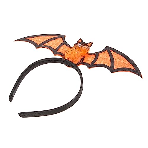 POPETPOP Halloween Fledermaus Haarreif mit Flauschball Leichtes Bequemes Damen Headband für Halloween Party Karneval Kostümfest Dekoratives Einzigartiges Cosplay Zubehör von POPETPOP