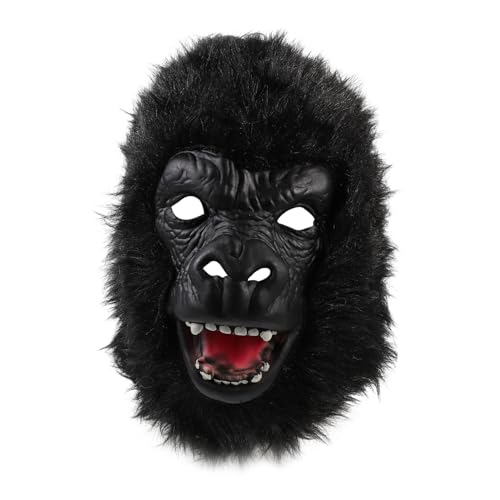 POPETPOP Halloween Gorilla Kopfmaske Realistische Tiermaske für Cosplay und Partys für Karneval Maskeraden und Festivals von POPETPOP
