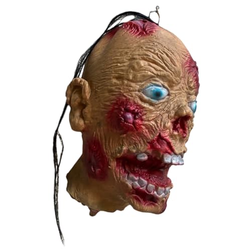 POPETPOP Halloween Gruselige Latexkopf Deko Hängend Horror Kopf Requisite für Party Scherzartikel und Spukhaus Dekoration Geeignet für Halloween und April Fools von POPETPOP