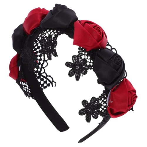 POPETPOP Halloween Haarreif mit Spitze und Künstlichen Blumen Leichtes Langlebiges Haarschmuck Accessoire für Party Cosplay und Foto Requisiten Passend für Kopfgrößen und Haartypen POPETPOP Halloween Haarreif mit Spitze und Künstlichen Blumen Leichtes Langlebiges Haarschmuck Accessoire für Party Cosplay und Foto Requisiten Passend für Kopfgrößen und Haartypen von POPETPOP