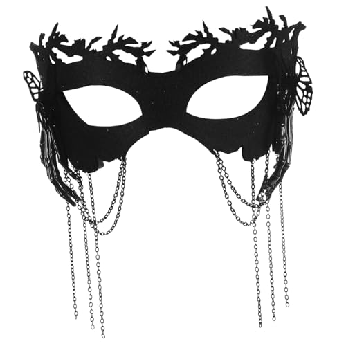 POPETPOP Halloween Halbgesichtsmaske aus Filz für Damen Einzigartige Masquerade Kostüm Accessoire Bequeme Party Augenmaske für Karneval Tanz und Festivalveranstaltungen POPETPOP Halloween Halbgesichtsmaske aus Filz für Damen Einzigartige Masquerade Kostüm Accessoire Bequeme Party Augenmaske für Karneval Tanz und Festivalveranstaltungen von POPETPOP