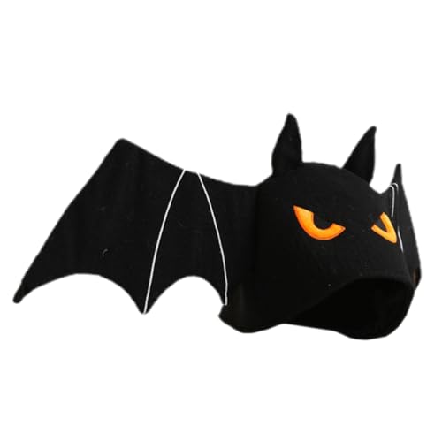 POPETPOP Halloween Kostüm Damen Fledermaus Kopfhaube aus Bequemem Realistische Fledermaus Optik für Party Bühne Fotoshooting und Cosplay Vielseitiges Halloween Accessoire von POPETPOP