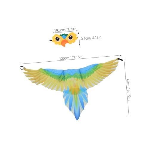 POPETPOP Halloween Papageienflügel Kostümset mit Stirnband Weicher Langlebiger Vogel Umhang für Cosplay Party und Verkleidung Gelber Federumhang für Fantasievolle Rollenspiele POPETPOP Halloween Papageienflügel Kostümset mit Stirnband Weicher Langlebiger Vogel Umhang für Cosplay Party und Verkleidung Gelber Federumhang für Fantasievolle Rollenspiele von POPETPOP