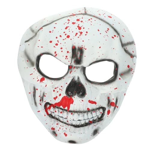 POPETPOP Halloween Schädelmaske Gruselige Realistische Totenkopfmaske mit Bluteffekten für Partys Cosplay Langlebig PU Material für Schaurige POPETPOP Halloween Schädelmaske Gruselige Realistische Totenkopfmaske mit Bluteffekten für Partys Cosplay Langlebig PU Material für Schaurige von POPETPOP