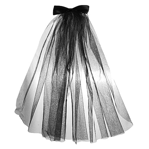 POPETPOP Halloween Schleier mit Clip Schwarzer Gothic Haarschmuck für Damen für Kostümpartys Cosplay und Fotografie Langlebig POPETPOP Halloween Schleier mit Clip Schwarzer Gothic Haarschmuck für Damen für Kostümpartys Cosplay und Fotografie Langlebig von POPETPOP