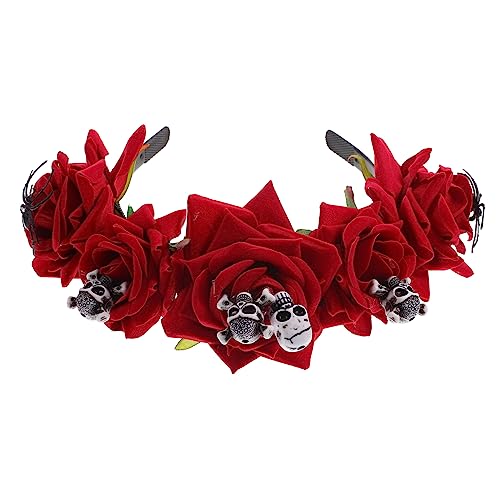 POPETPOP Halloween Skull Haarreif Charmantes Kostümzubehör für Partys Leichtes und Langlebiges Stirnband für Cosplay und Veranstaltungen Schädel von POPETPOP