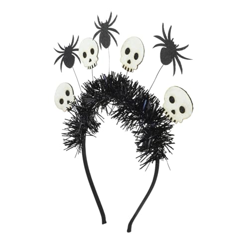POPETPOP Halloween Spider Skull Kopf Stirnband Langlebig und Bequem Perfektes Kostümzubehör für Halloween und Mottopartys Auffälliges Design Wiederverwendbar POPETPOP Halloween Spider Skull Kopf Stirnband Langlebig und Bequem Perfektes Kostümzubehör für Halloween und Mottopartys Auffälliges Design Wiederverwendbar von POPETPOP