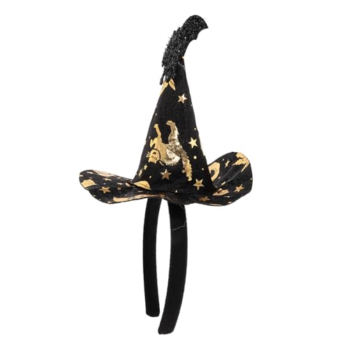 POPETPOP Halloween Stirnband mit Hexenhut Unisex Kopfbedeckung für Festival Karneval Leicht Bequem für Erwachsene und Gothic Accessoires POPETPOP Halloween Stirnband mit Hexenhut Unisex Kopfbedeckung für Festival Karneval Leicht Bequem für Erwachsene und Gothic Accessoires von POPETPOP