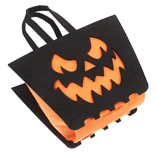 POPETPOP Halloween Teufel Tragetasche Multifunktionale Süßigkeitstasche aus Vliesstoff mit Teufelsmotiv für Halloween Partys und Wiederverwendbar Leuchtende von POPETPOP