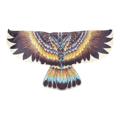 POPETPOP Halloween Umhang Erwachsene Eagle Cloak Cosplay Flügel Kostüm Zubehör Braunes Party Accessoire für Rollenspiel Bühnenauftritt und Halloween Kostüm Langlebiges Stoffmaterial von POPETPOP