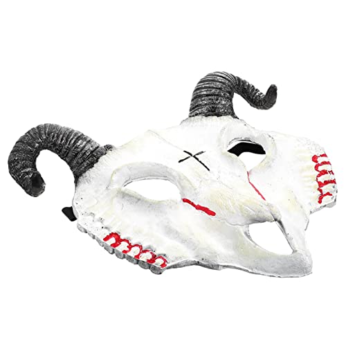 POPETPOP Halloween Ziegenmaske für Kostüm und Cosplay Partys Tiermaske für Halloween Karneval und Maskeraden Blutige Weiße Ausführung POPETPOP Halloween Ziegenmaske für Kostüm und Cosplay Partys Tiermaske für Halloween Karneval und Maskeraden Blutige Weiße Ausführung von POPETPOP