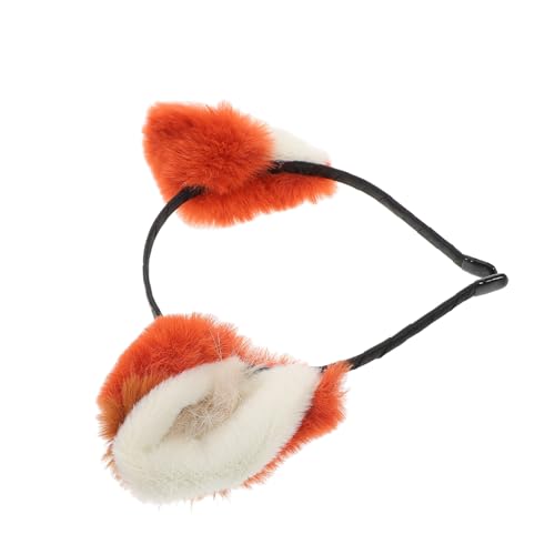 POPETPOP Handgefertigtes Plüsch Fuchsohren Haarreif mit Verstellbarem Elastikband Weiches Cartoon Tier Kopfband für Frauen Mädchen Kuschelige Tierohren Stirnband für Party Cosplay POPETPOP Handgefertigtes Plüsch Fuchsohren Haarreif mit Verstellbarem Elastikband Weiches Cartoon Tier Kopfband für Frauen Mädchen Kuschelige Tierohren Stirnband für Party Cosplay von POPETPOP