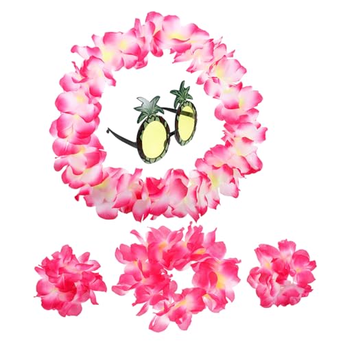 POPETPOP Hawaiianische Party Deko Teilig Große Blumenkranz Halskette Armbänder Ananas Sonnenbrille Tropisch für Sommer Strandfest und Geburtstagsfeier POPETPOP Hawaiianische Party Deko Teilig Große Blumenkranz Halskette Armbänder Ananas Sonnenbrille Tropisch für Sommer Strandfest und Geburtstagsfeier von POPETPOP