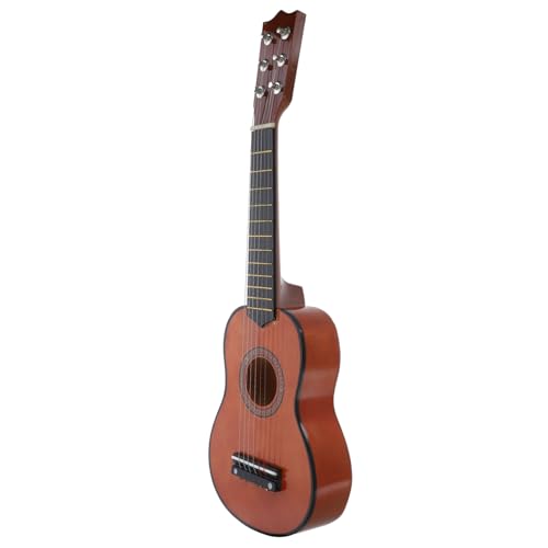 POPETPOP Holzgitarre mit Klarem Klang Pädagogisches Musikspielzeug für Anfänger Leicht zu Halten für Musikalische Früherziehung und Spielerisches Lernen von POPETPOP