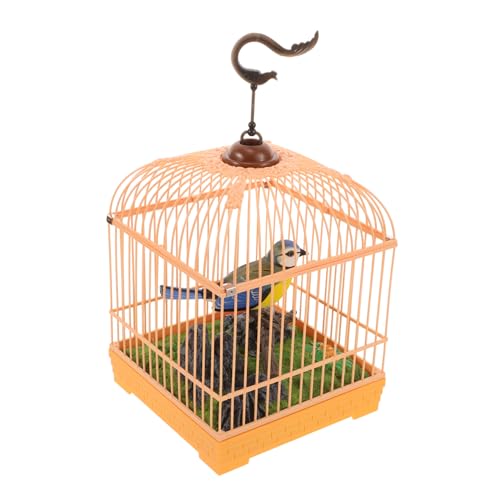 POPETPOP Interaktives Vogelspielzeug mit Realistischen Geräuschen Bewegungsaktiviert für Erwachsene Dekoration im Vogelkäfig Tragbar und Kompakt für Überall von POPETPOP