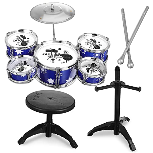 POPETPOP Jazz Schlagzeug Set für Teilige Trommel mit Hocker Bildungsinstrument für Kleinkinder Musikspielzeug für Jungen und POPETPOP Jazz Schlagzeug Set für Teilige Trommel mit Hocker Bildungsinstrument für Kleinkinder Musikspielzeug für Jungen und von POPETPOP