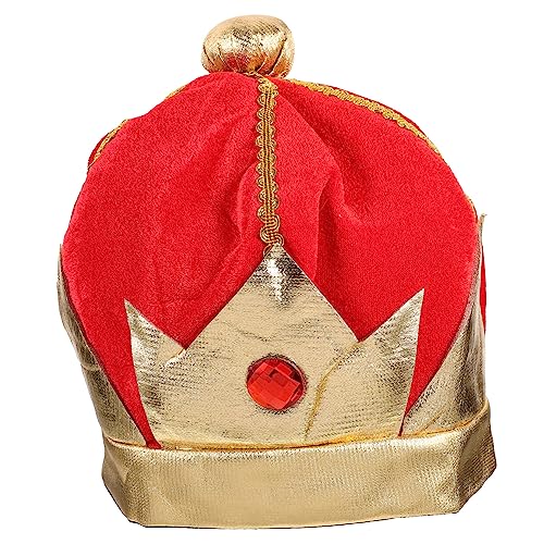 POPETPOP Karnevalskrone aus Langlebiger Flockingstoff Einzigartige Königskrone für Halloween Maskenball Cosplay und Festdekoration Einheitsgröße von POPETPOP